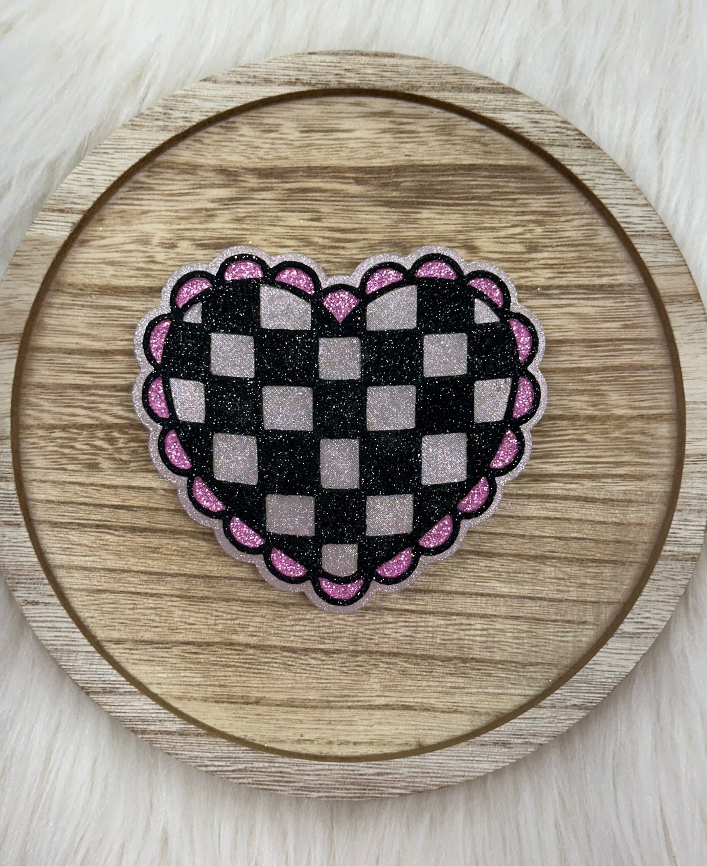 Checkered Heart Freshie