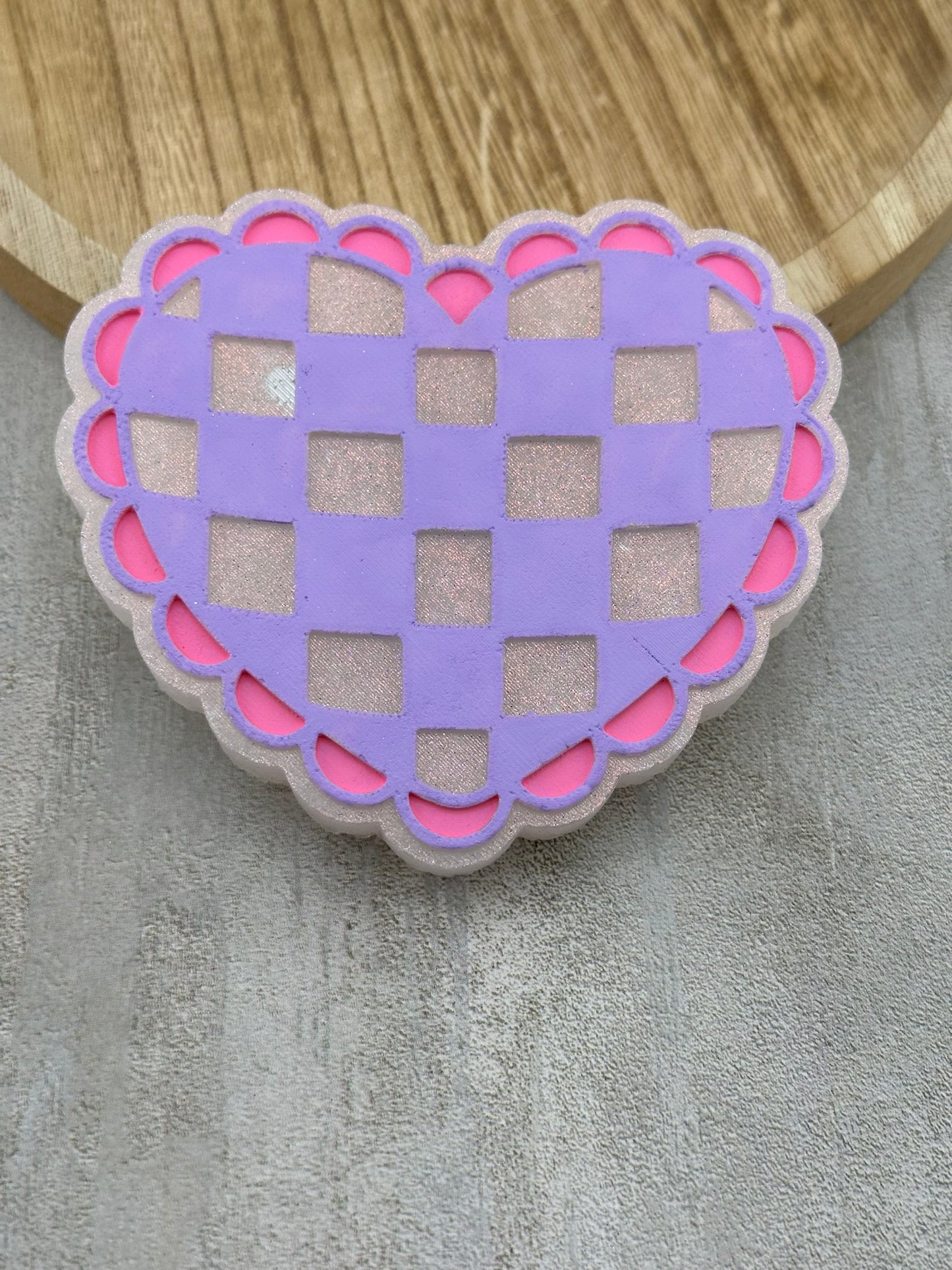 Checkered Heart Freshie