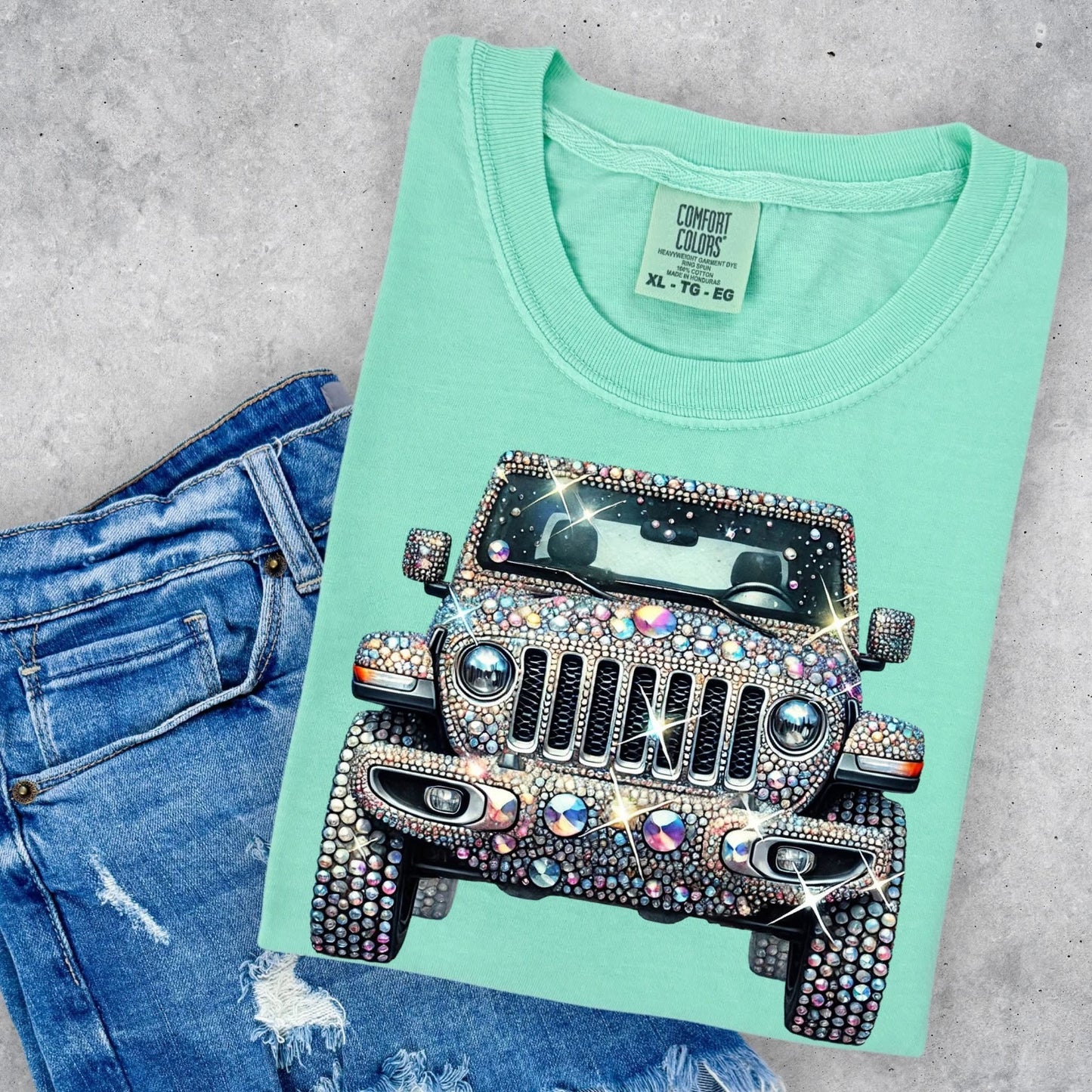 Faux Rhinestone Car