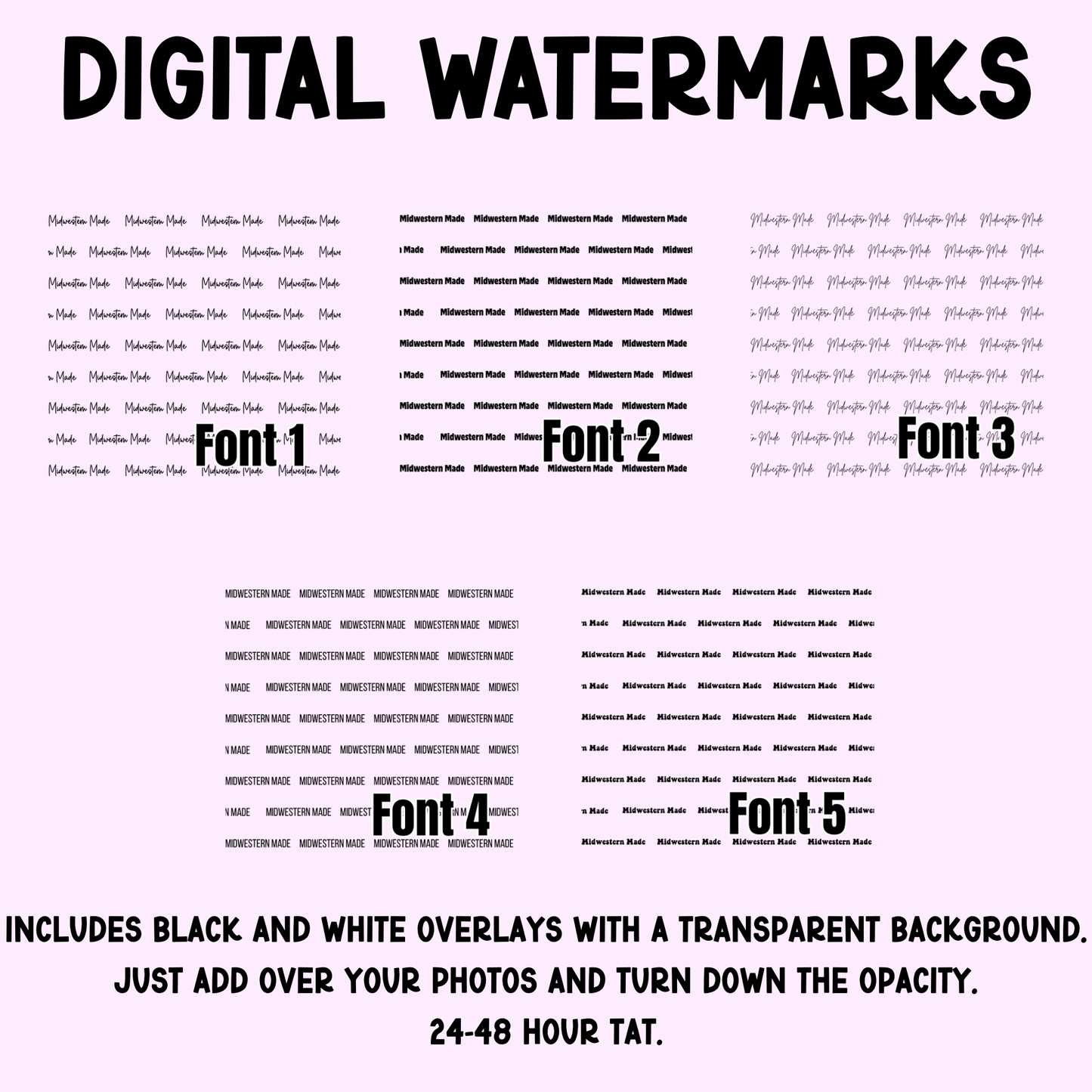 Custom Digital Watermark Overlay