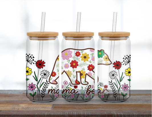Mama Bear Floral Tumbler