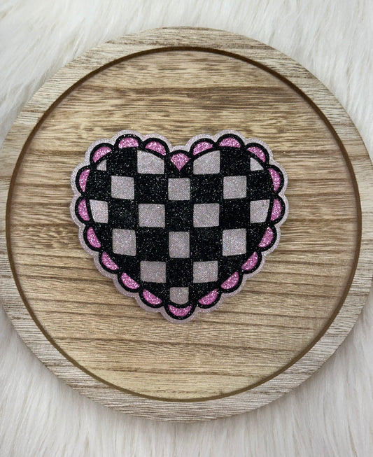 Checkered Heart Freshie