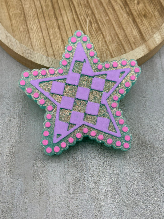 Checkered Star Freshie