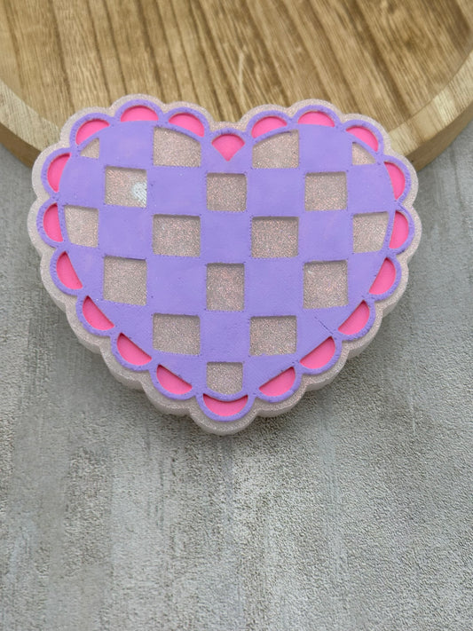 Checkered Heart Freshie