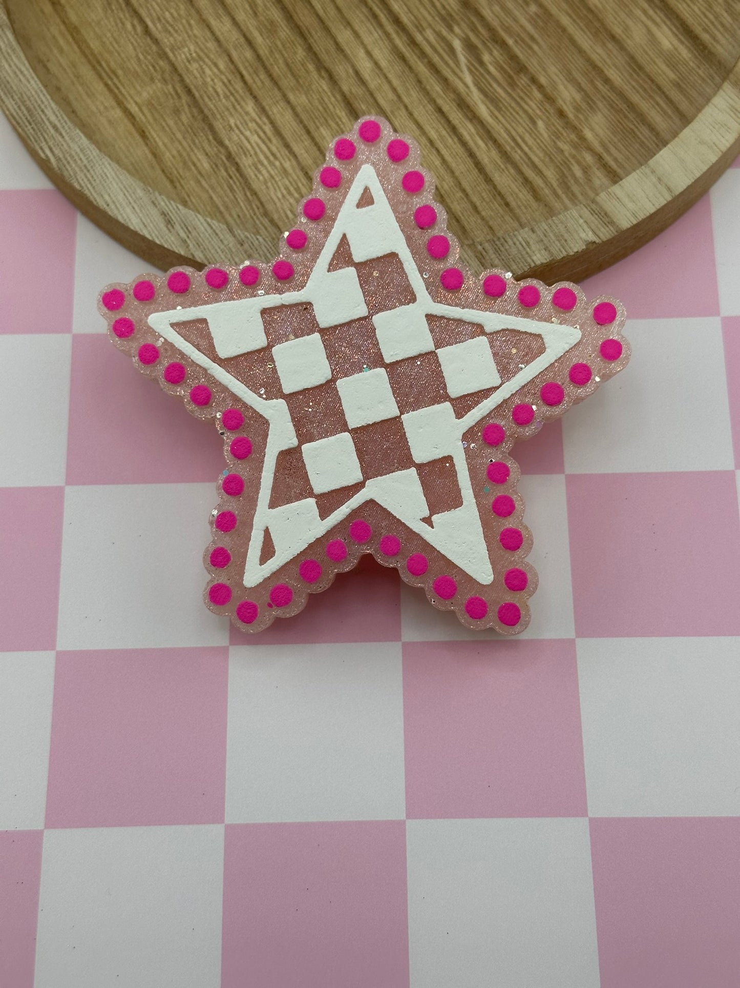 Checkered Star Freshie