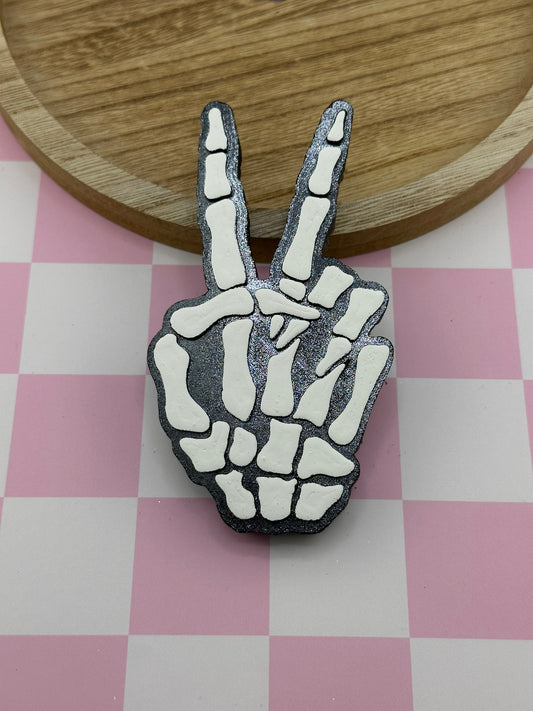 Peace Sign Skelly Freshie