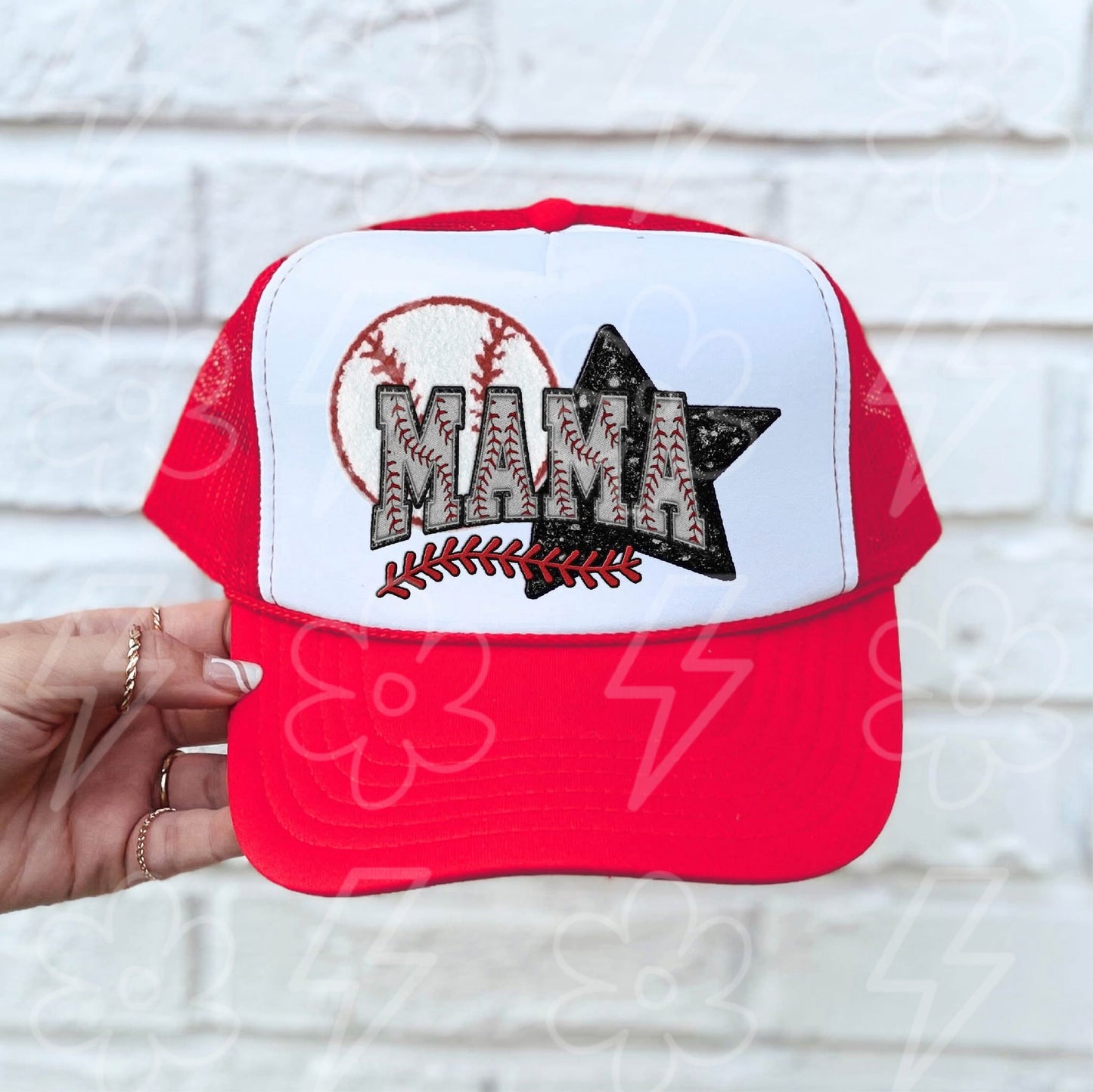 Baseball Mama Trucker Hat
