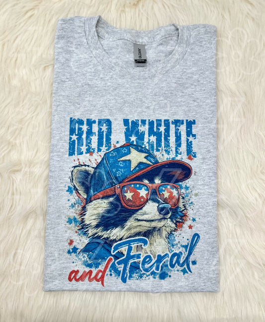 Red White And Feral - Sublimation Printed