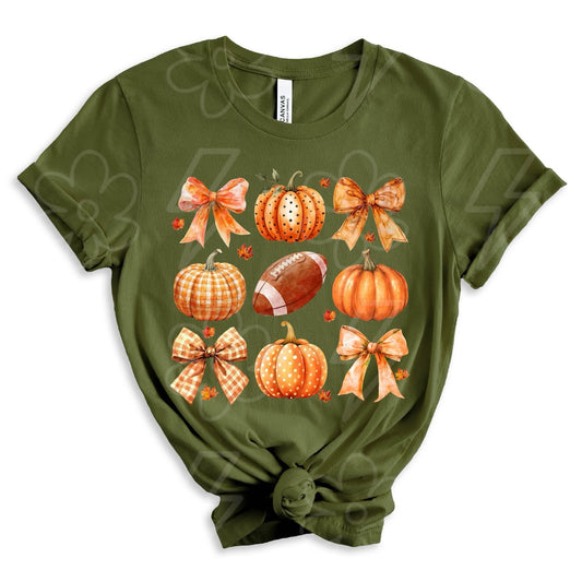 Pumpkins, Bows, Football