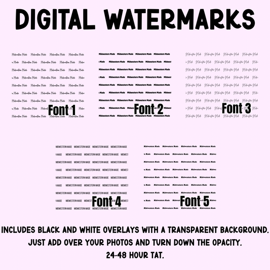 Custom Digital Watermark Overlay