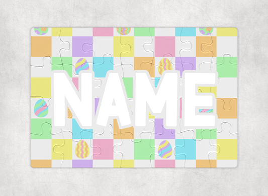 Checkered Easter Custom Puzzle