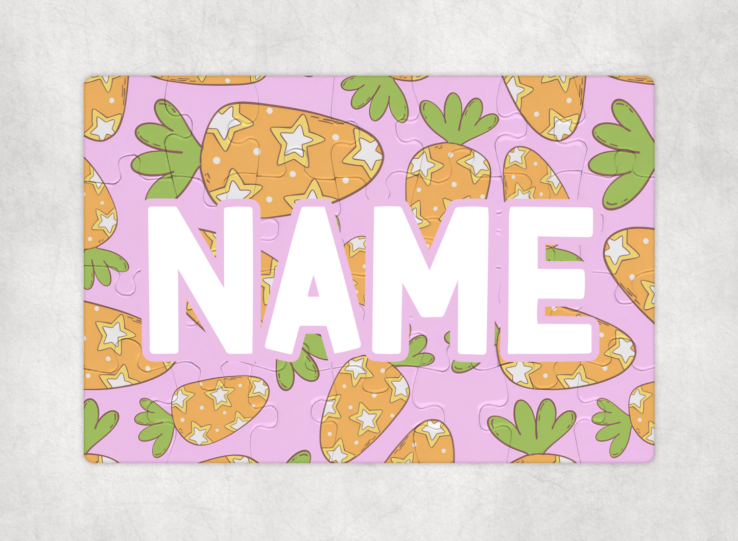 Pink Carrots Custom Puzzle