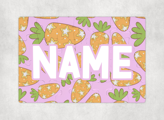 Pink Carrots Custom Puzzle