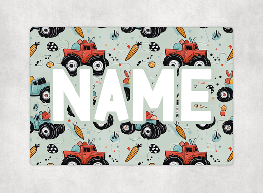 Easter Monster Trucks Custom Puzzle